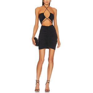 Michael Costello Cutout Black Morgan Mini Dress Size XS
